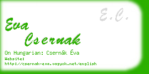 eva csernak business card