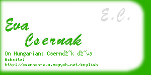 eva csernak business card